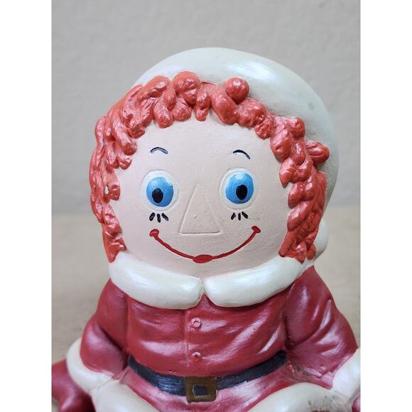 The Bobbs Merrill Co 1974 Raggedy Santa Christmas Figurine 5 1/2" Home Decor Vtg - Picture 2 of 16